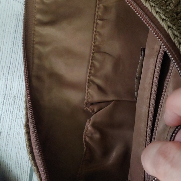 The Sak Tan Crochet Satchel with Mulitple Pockets - Picture 5 of 7